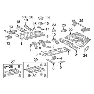 Scion OE - Pillars, Rocker & Floor - Floor & Rails