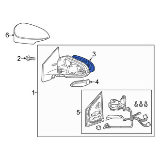 Scion OE - Front Right Door Mirror Glass