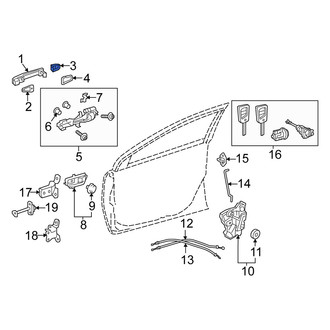 Scion OE - Front Left Outer Exterior Door Handle Cover