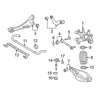 Scion OE - Rear Suspension - Stabilizer Bar & Components
