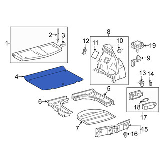 Scion OE - Rear Spare Tire Compartment Cover