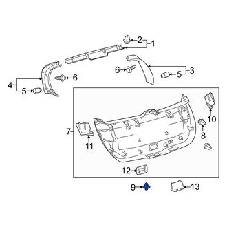 Scion OE - Liftgate Trim Cover Clip