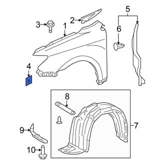 Scion OE - Front Left Fender Seal