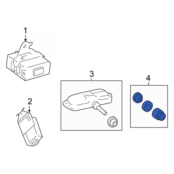 Tire Pressure Monitoring System (TPMS) Sensor Service Kit