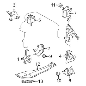 Scion OE - Engine / Transaxle - Engine & Transmission Mounting (Manual Top), (Standard Tr)