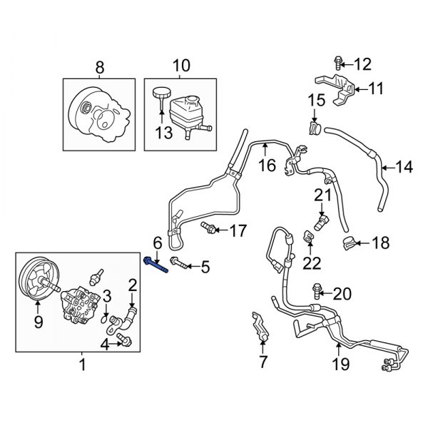 Power Steering Pump Mounting Bolt