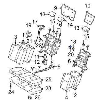 Scion OE - Right Seat Back Recliner Adjustment Mechanism Cover Clip