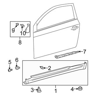 Scion OE - Pillars, Rocker & Floor - Exterior Trim