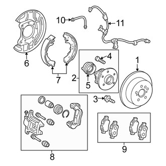 Scion OE - Rear Suspension - Brake Components