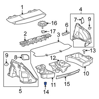 Scion OE - Trunk Floor Storage Box Nut