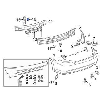Scion OE - Rear Bumper Impact Bar Nut