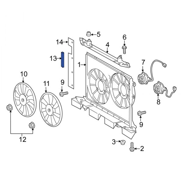 Engine Cooling Fan Shroud Seal