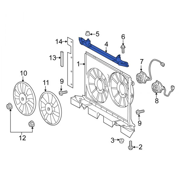 Engine Cooling Fan Shroud Bracket