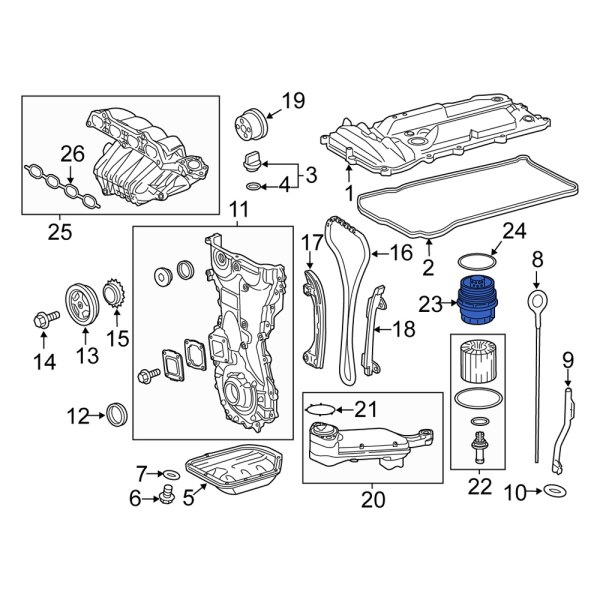 Engine Oil Filter Housing Cover