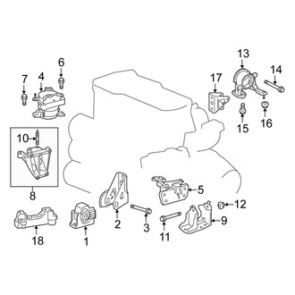 Scion OE - Engine / Transaxle - Engine & Transmission Mounting (Manual Top), (Standard Tr)