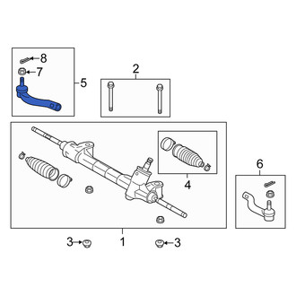 Scion OE - Right Outer Steering Tie Rod End