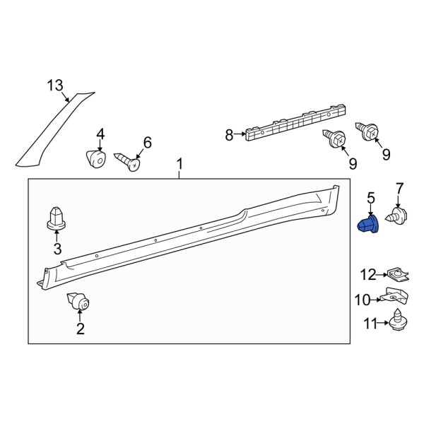 Rocker Panel Molding Grommet