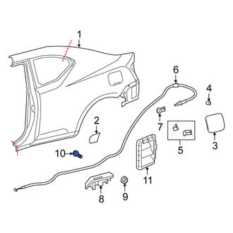 Scion OE - Fuel Door Release Handle Screw
