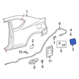 Scion OE - Rear Fuel Filler Door