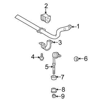 Scion OE - Rear Suspension - Stabilizer Bar & Components