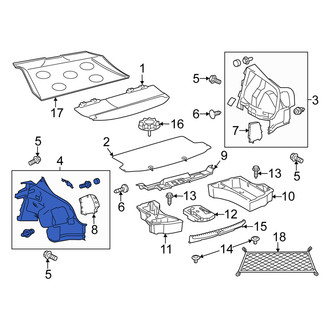 Scion OE - Rear Left Interior Quarter Panel Trim Panel