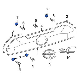Scion OE - Liftgate Finish Panel Nut