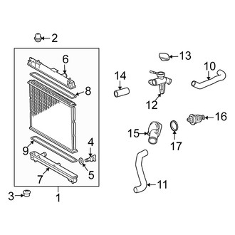 Scion OE - Cooling - Radiator & Components (Manual Top), (Standard Tr)