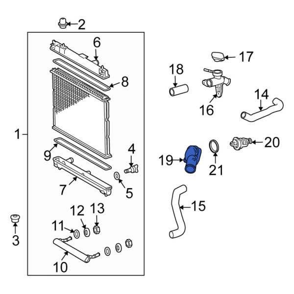 Engine Coolant Thermostat Housing