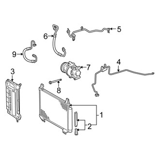 Scion OE - Air Conditioner & Heater - Condenser, Compressor & Lines