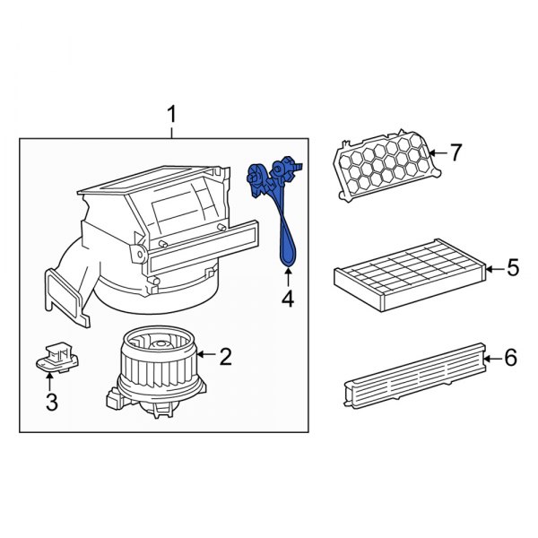 HVAC Blower Control Cable