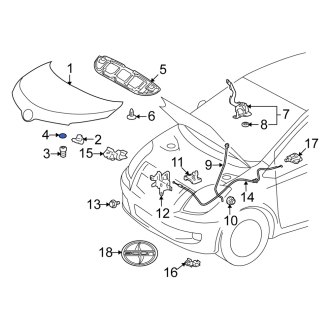 Scion xD Hood Weatherstripping Seals — CARiD.com