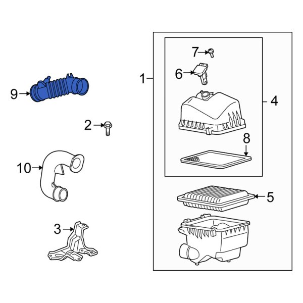 Engine Air Intake Hose