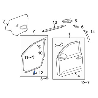 Scion OE - Rear Door Seal Clip