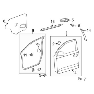 Scion OE - Front Door - Door & Components