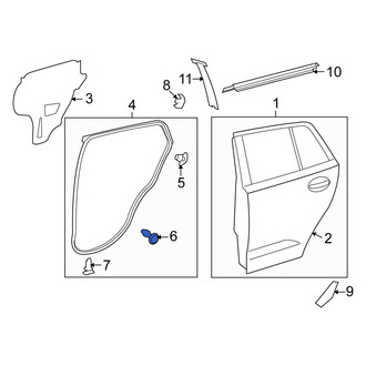 Scion OE - Front Left Door Seal Retainer Plate
