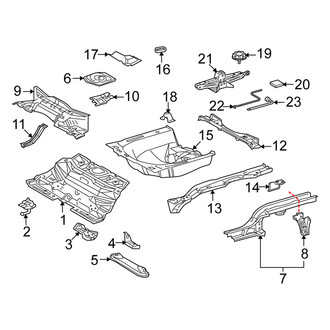 Scion OE - Rear Body & Floor - Floor & Rails