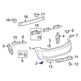 Scion OE - Rear Bumper Cover Retainer