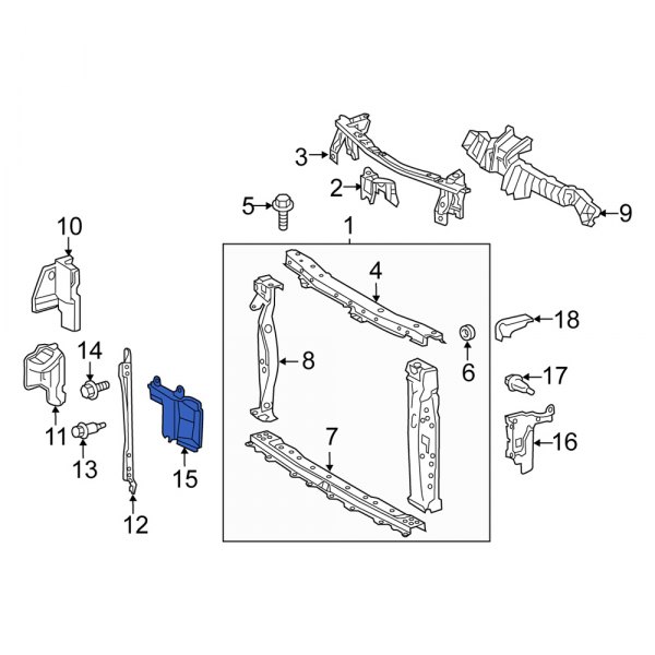 Radiator Support Air Deflector