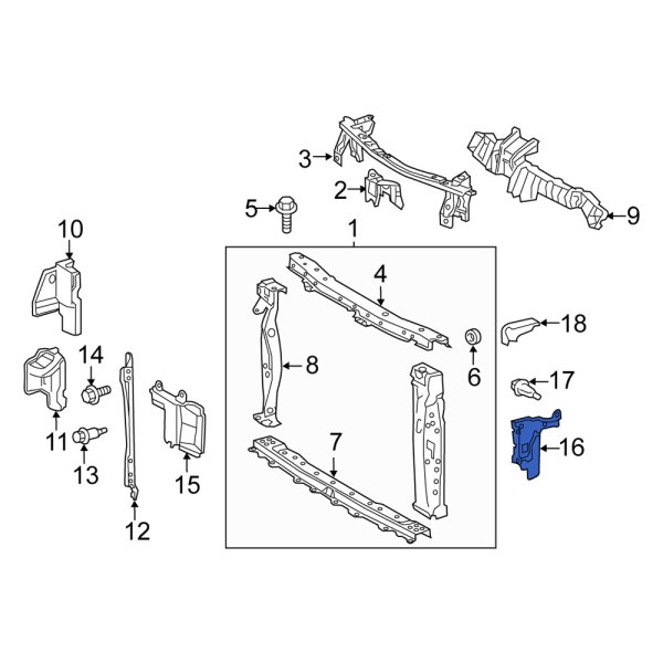 Radiator Support Splash Shield