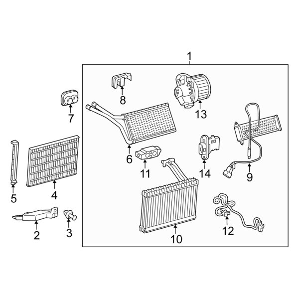 Air Conditioner & Heater - Evaporator Components