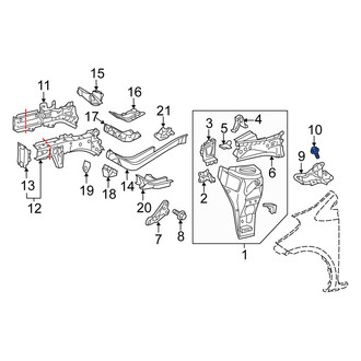 Scion OE - Rear Fender Apron Extension Bolt