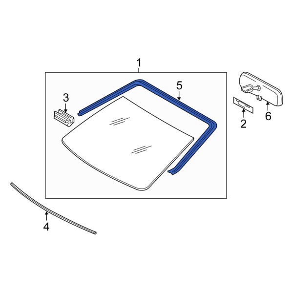 Windshield Frame Weatherstrip Seal