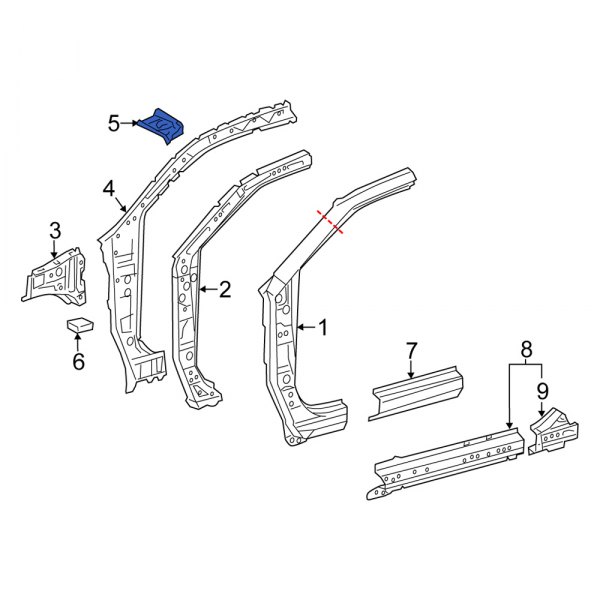 Body A-Pillar Reinforcement Anchor Plate