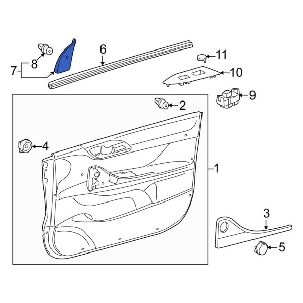 Scion OE 6749274010C0 Front Left Door Mirror Trim Ring