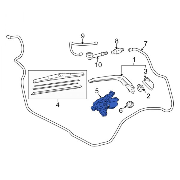 Back Glass Wiper Motor