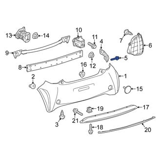 Scion OE - Rear Bumper Cover Support Rail Screw