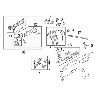 Scion OE - Engine Coolant Reservoir Bolt