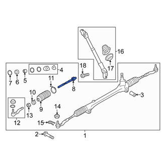 Scion OE - Left Outer Steering Tie Rod End