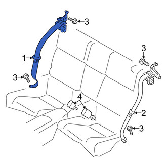 Scion OE - Rear Right Seat Belt Lap and Shoulder Belt