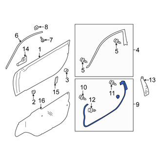 Scion OE - Left Lower Door Seal